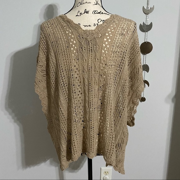Women’s Open Knit Drape Sweater Size M/L #68 - Picture 4 of 4